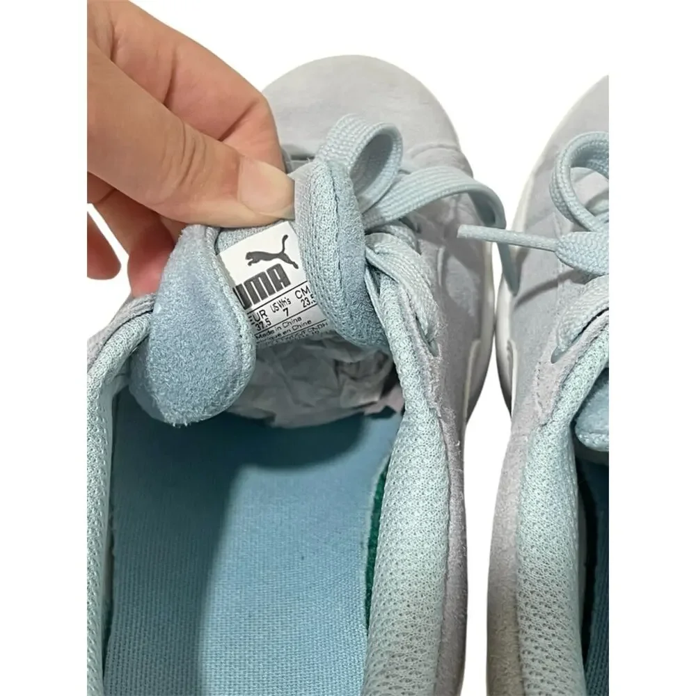 Puma Classic Suede Low-Top Sneakers 7 Light Blue